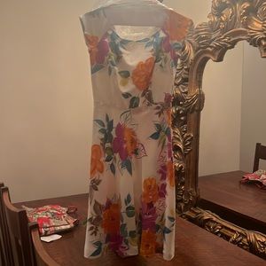 Liz Claiborne silk off the shoulder dress